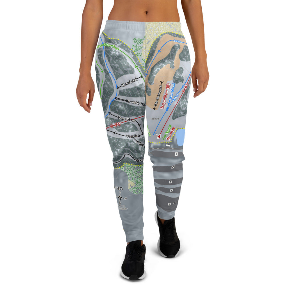 Tyrol Basin, Wisconsin Ski Trail Map Women's Mid-Layer - Powderaddicts