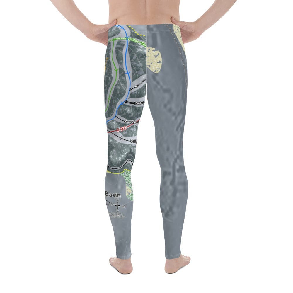 TyrolBasin, Wisconsin Ski Trail Map Men's Base Layer Bottom - Powderaddicts