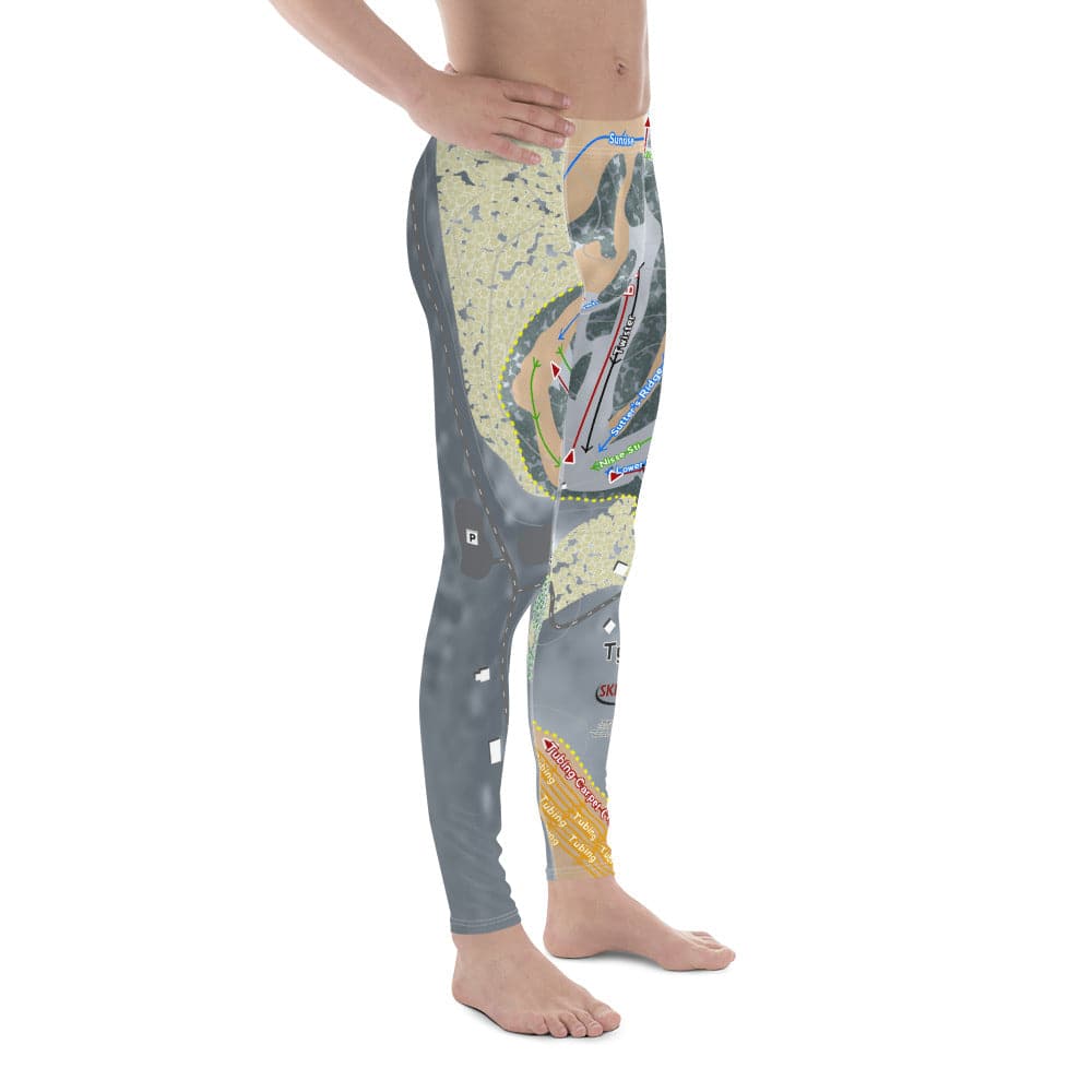 TyrolBasin, Wisconsin Ski Trail Map Men's Base Layer Bottom - Powderaddicts