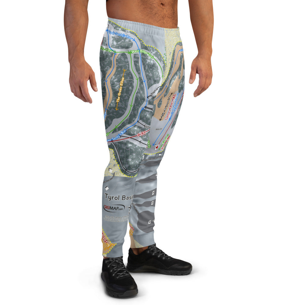 TyrolBasin, Wisconsin Ski Trail Map Men's Mid-Layer - Powderaddicts