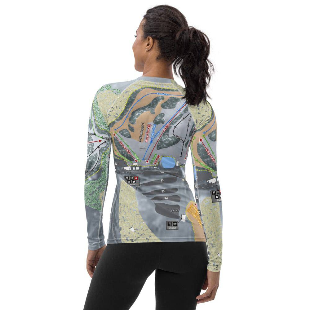 TyrolBasin, Wisconsin Ski Trail Map Women's Base Layer Top - Powderaddicts