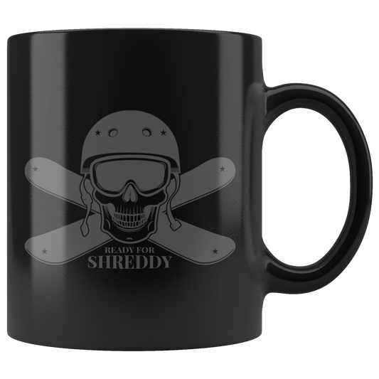Ready For Shreddy Skeleton Skis Mugs - Powderaddicts