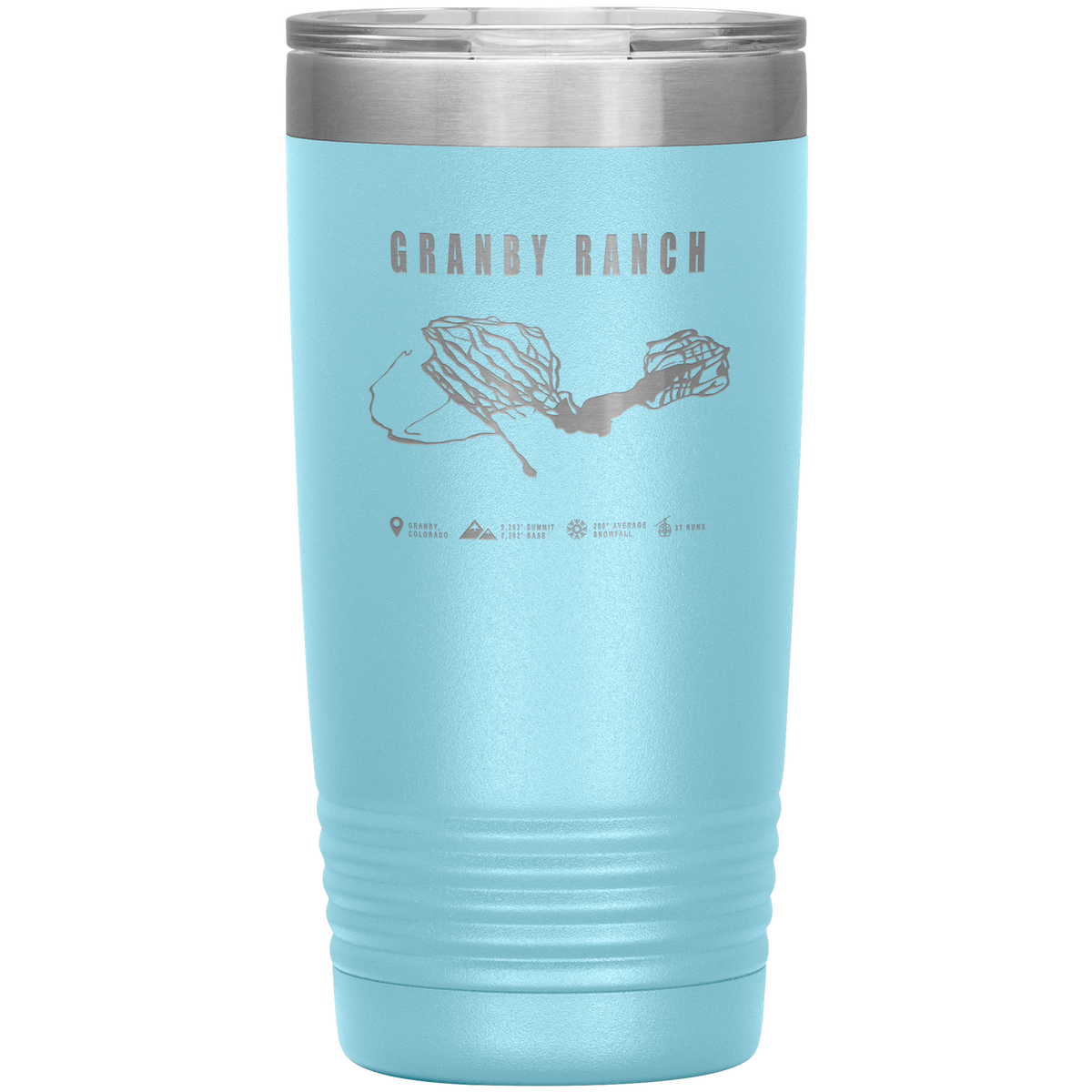 Granby Ranch Colorado Ski Trail Map 20oz Tumbler - Powderaddicts