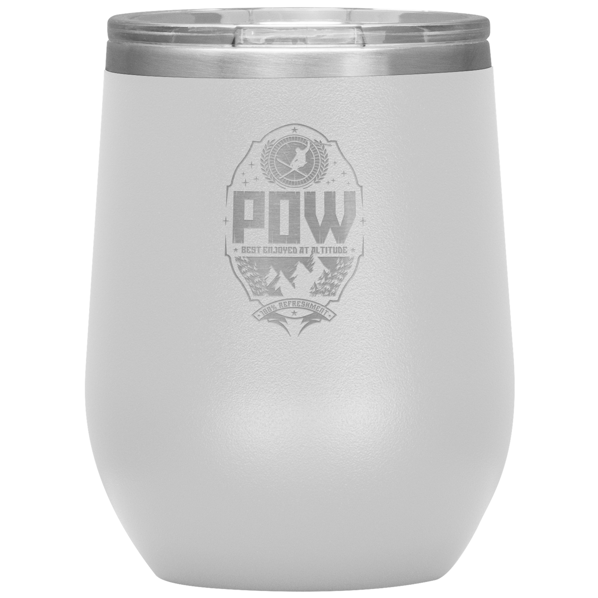 Pow Best Enjoyed At Altitude Wine 12oz Tumbler - Powderaddicts