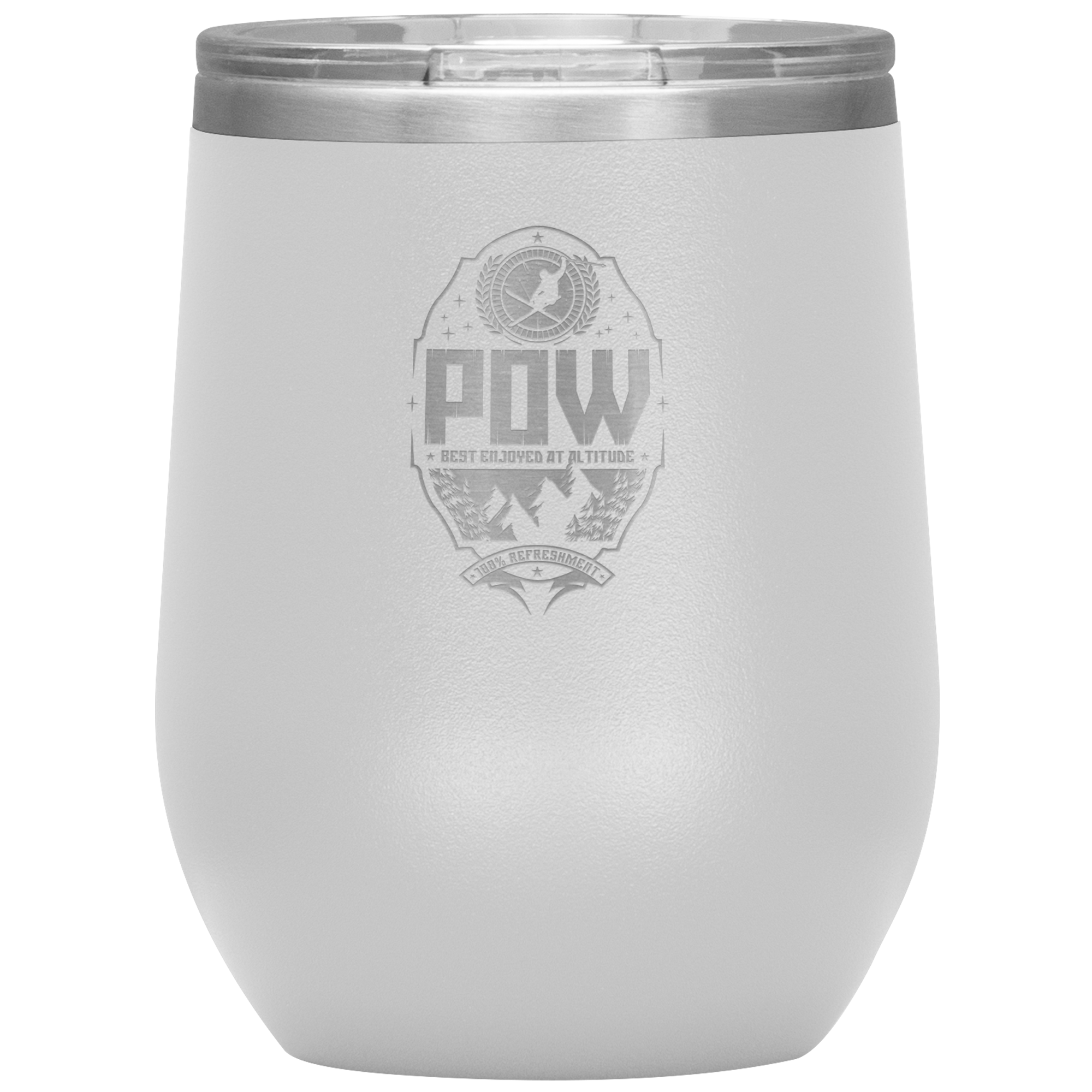 Pow Best Enjoyed At Altitude Wine 12oz Tumbler - Powderaddicts