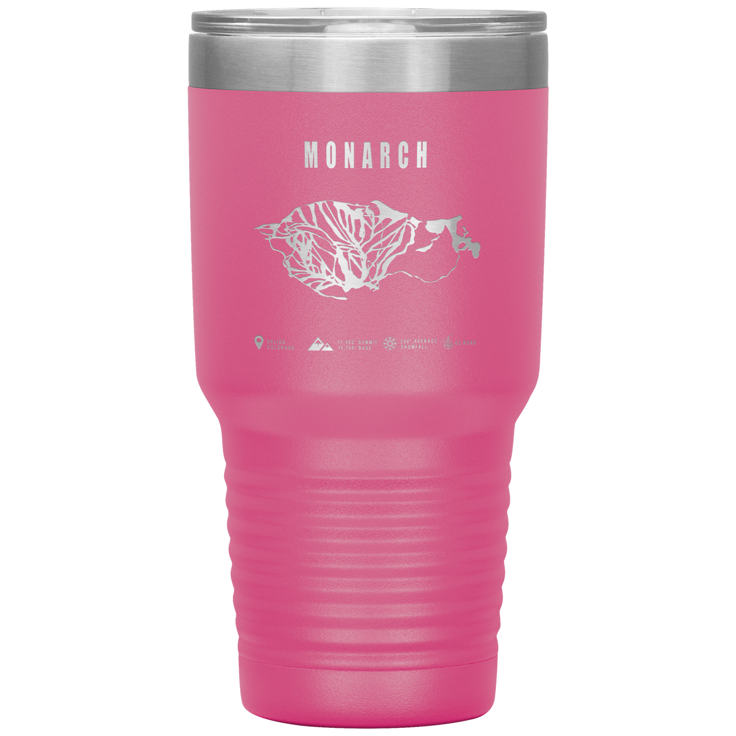 Monarch Colorado Ski Trail Map 30oz Tumbler - Powderaddicts