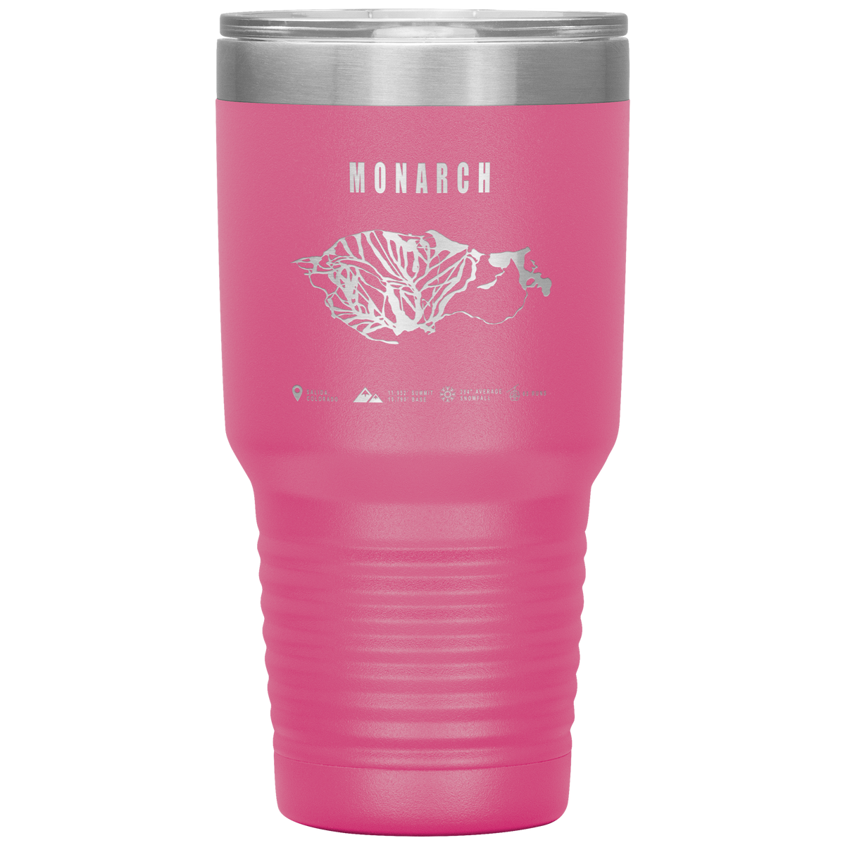 Monarch Colorado Ski Trail Map 30oz Tumbler - Powderaddicts