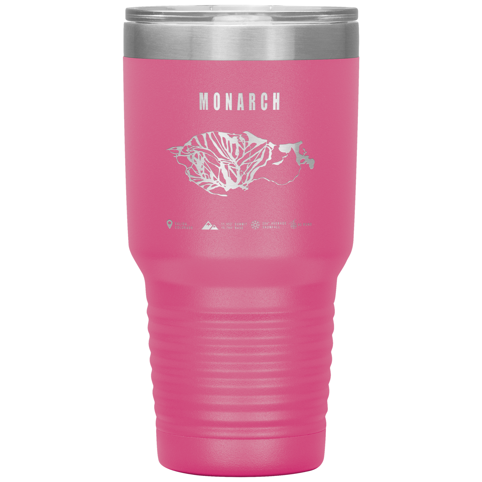 Monarch Colorado Ski Trail Map 30oz Tumbler - Powderaddicts