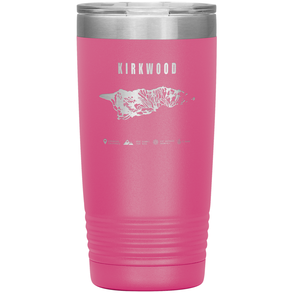 Kirkwood, California Ski Trail Map 20oz Tumbler - Powderaddicts