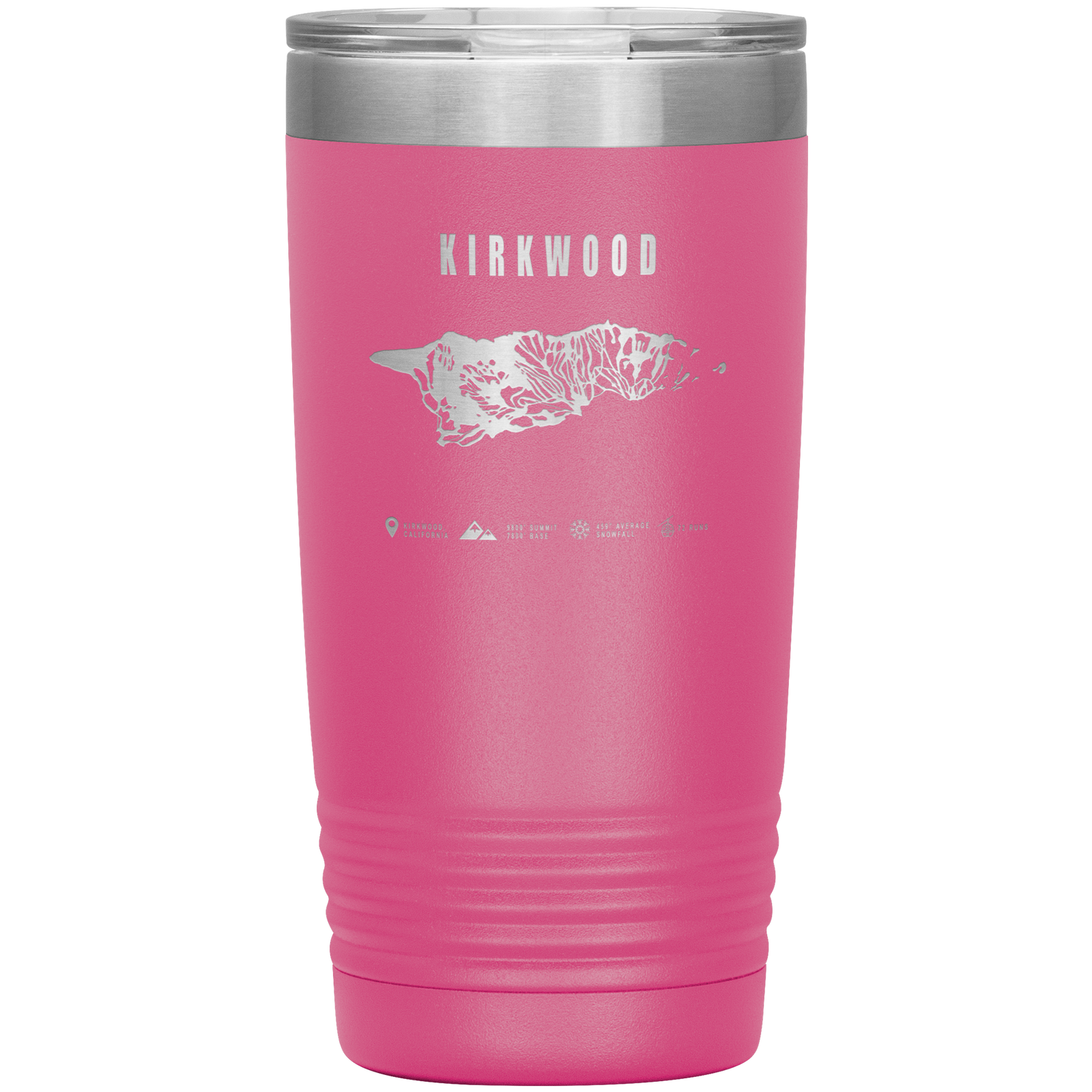 Kirkwood, California Ski Trail Map 20oz Tumbler - Powderaddicts
