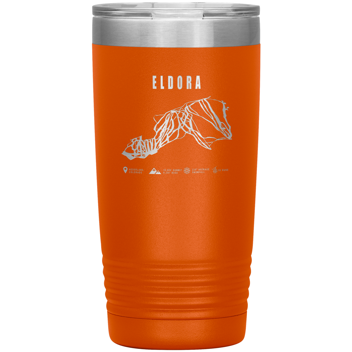 Eldora Colorado Ski Trail Map 20oz Tumbler - Powderaddicts