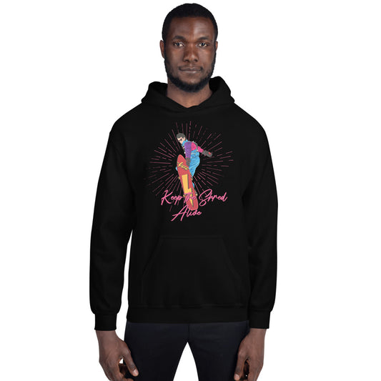 KEEP THE SHRED ALIVE, SNOWBOARDING Unisex Hoodie - Powderaddicts