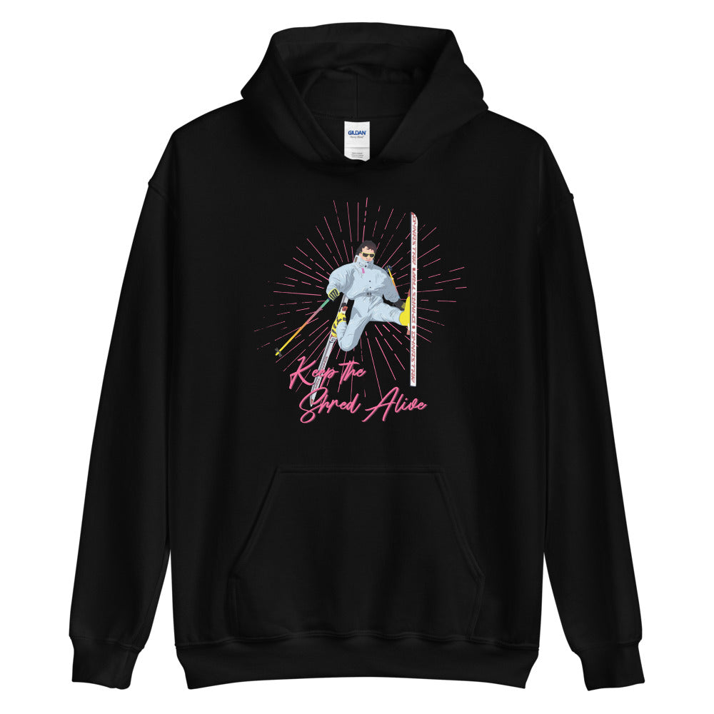 KEEP THE SHRED ALIVE, SKIING Unisex Hoodie - Powderaddicts