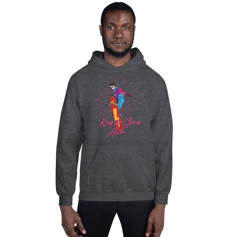 KEEP THE SHRED ALIVE, SNOWBOARDING Unisex Hoodie - Powderaddicts