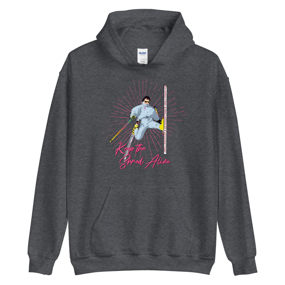 KEEP THE SHRED ALIVE, SKIING Unisex Hoodie - Powderaddicts