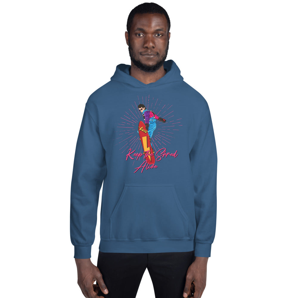 KEEP THE SHRED ALIVE, SNOWBOARDING Unisex Hoodie - Powderaddicts