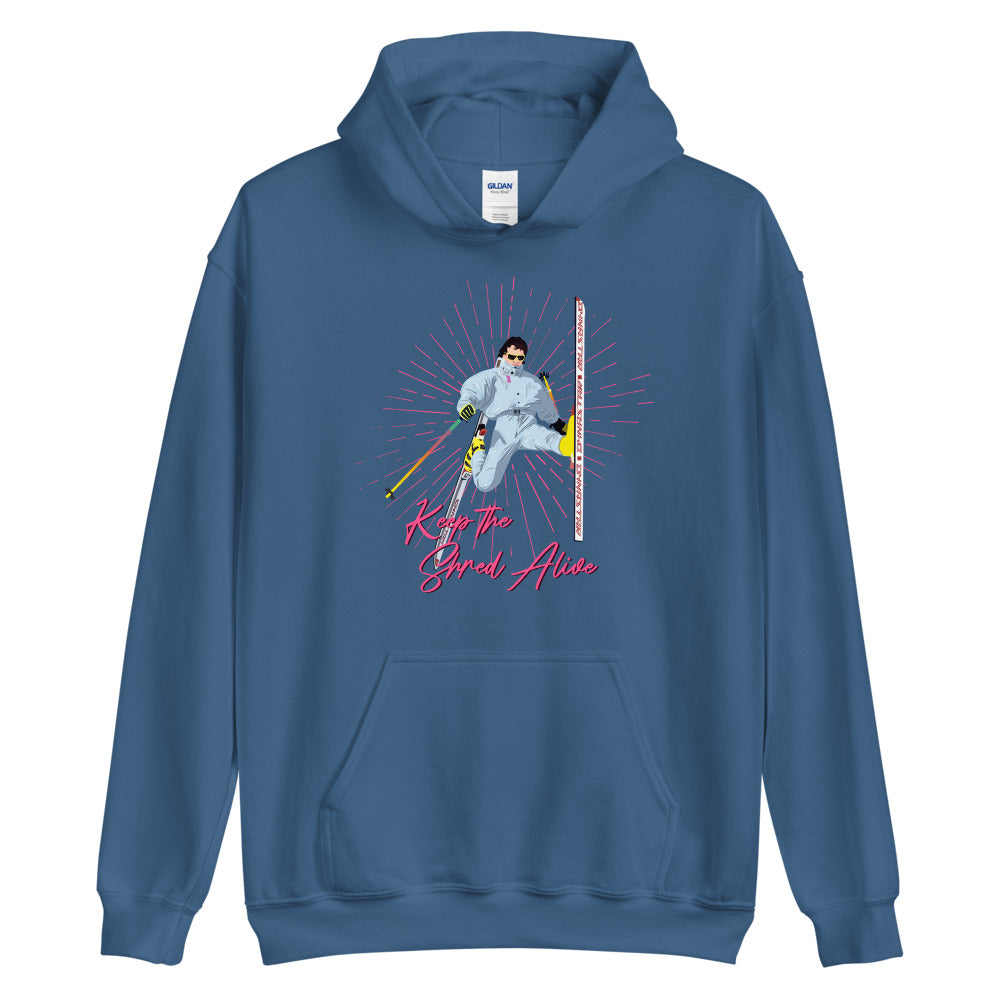 KEEP THE SHRED ALIVE, SKIING Unisex Hoodie - Powderaddicts