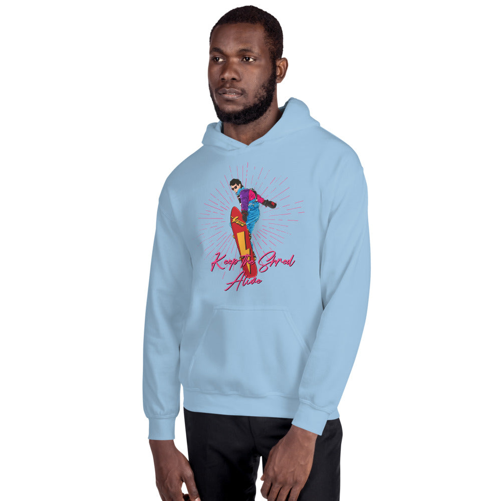 KEEP THE SHRED ALIVE, SNOWBOARDING Unisex Hoodie - Powderaddicts