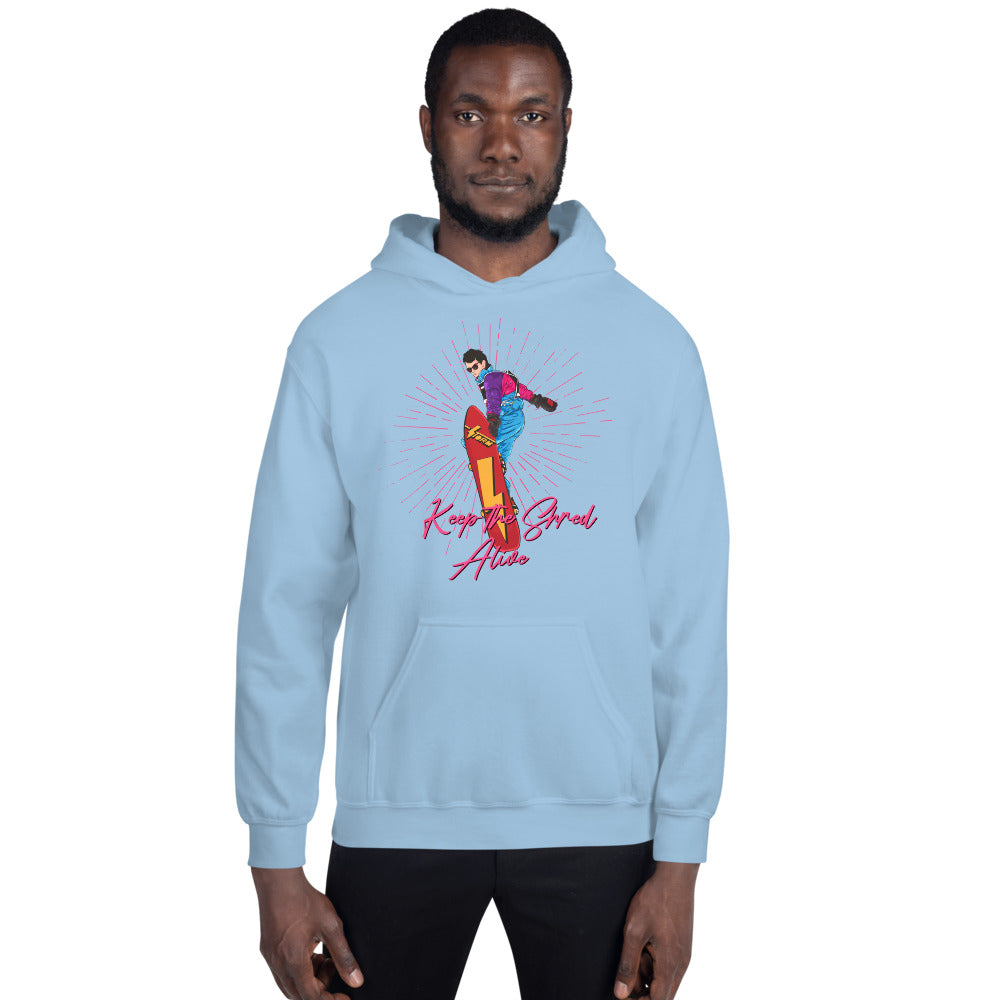KEEP THE SHRED ALIVE, SNOWBOARDING Unisex Hoodie - Powderaddicts