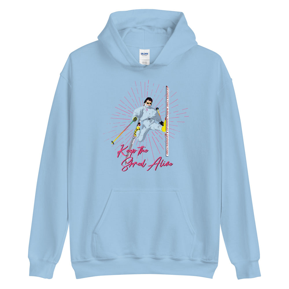 KEEP THE SHRED ALIVE, SKIING Unisex Hoodie - Powderaddicts