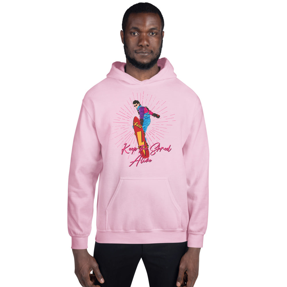 KEEP THE SHRED ALIVE, SNOWBOARDING Unisex Hoodie - Powderaddicts