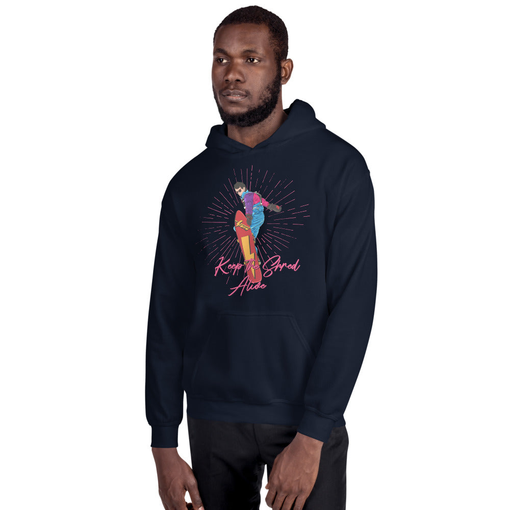 KEEP THE SHRED ALIVE, SNOWBOARDING Unisex Hoodie - Powderaddicts