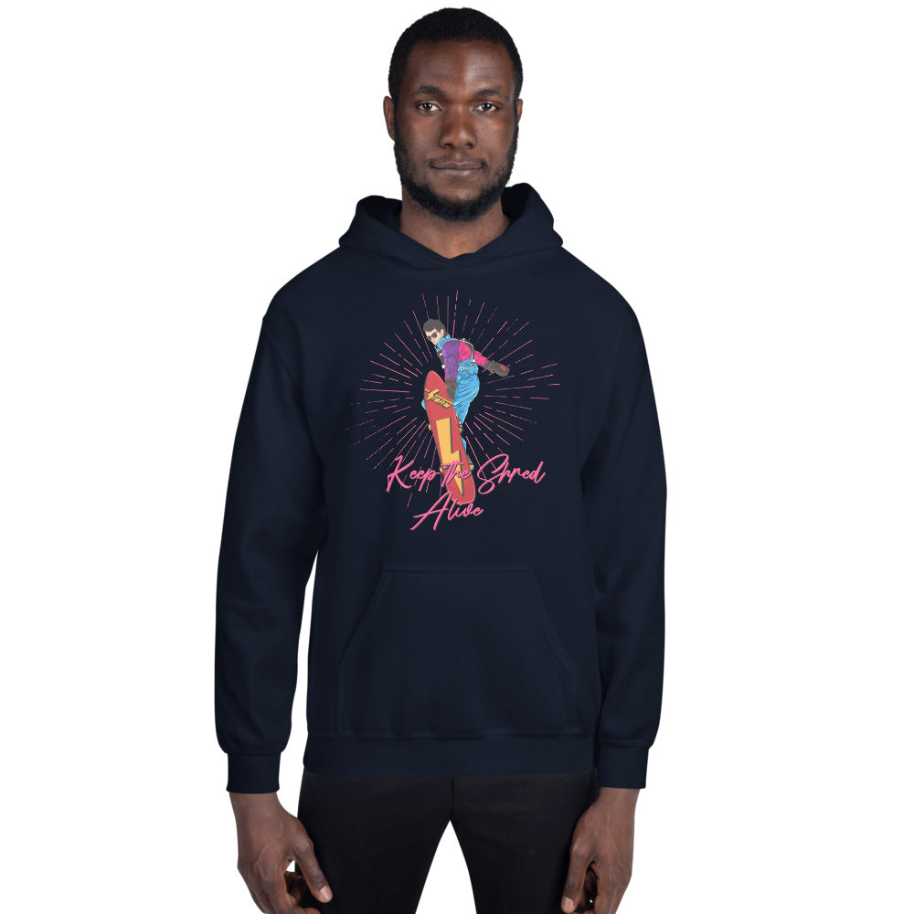KEEP THE SHRED ALIVE, SNOWBOARDING Unisex Hoodie - Powderaddicts