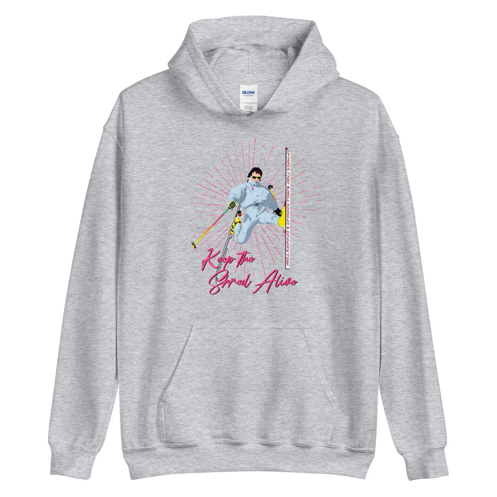 KEEP THE SHRED ALIVE, SKIING Unisex Hoodie - Powderaddicts