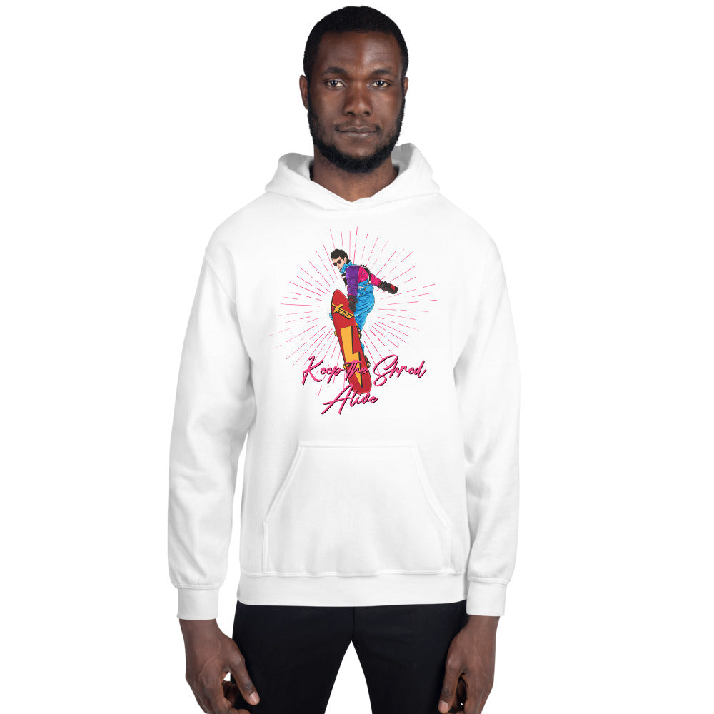 KEEP THE SHRED ALIVE, SNOWBOARDING Unisex Hoodie - Powderaddicts