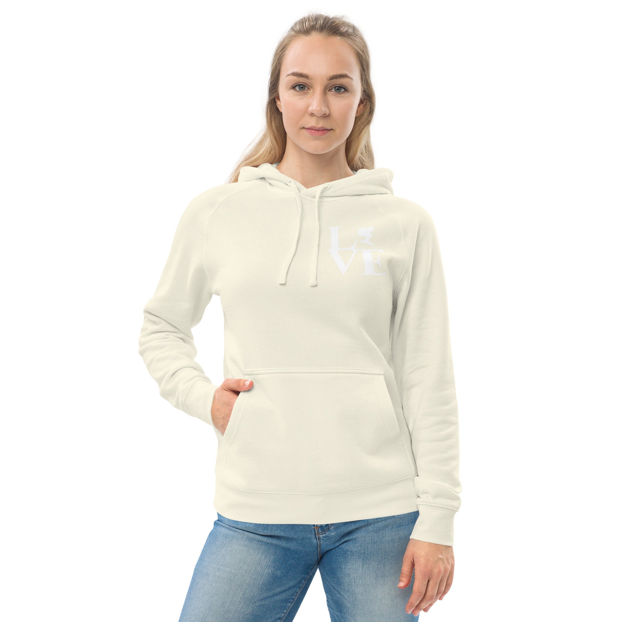 Love Ski Ladies Poly Hoodie