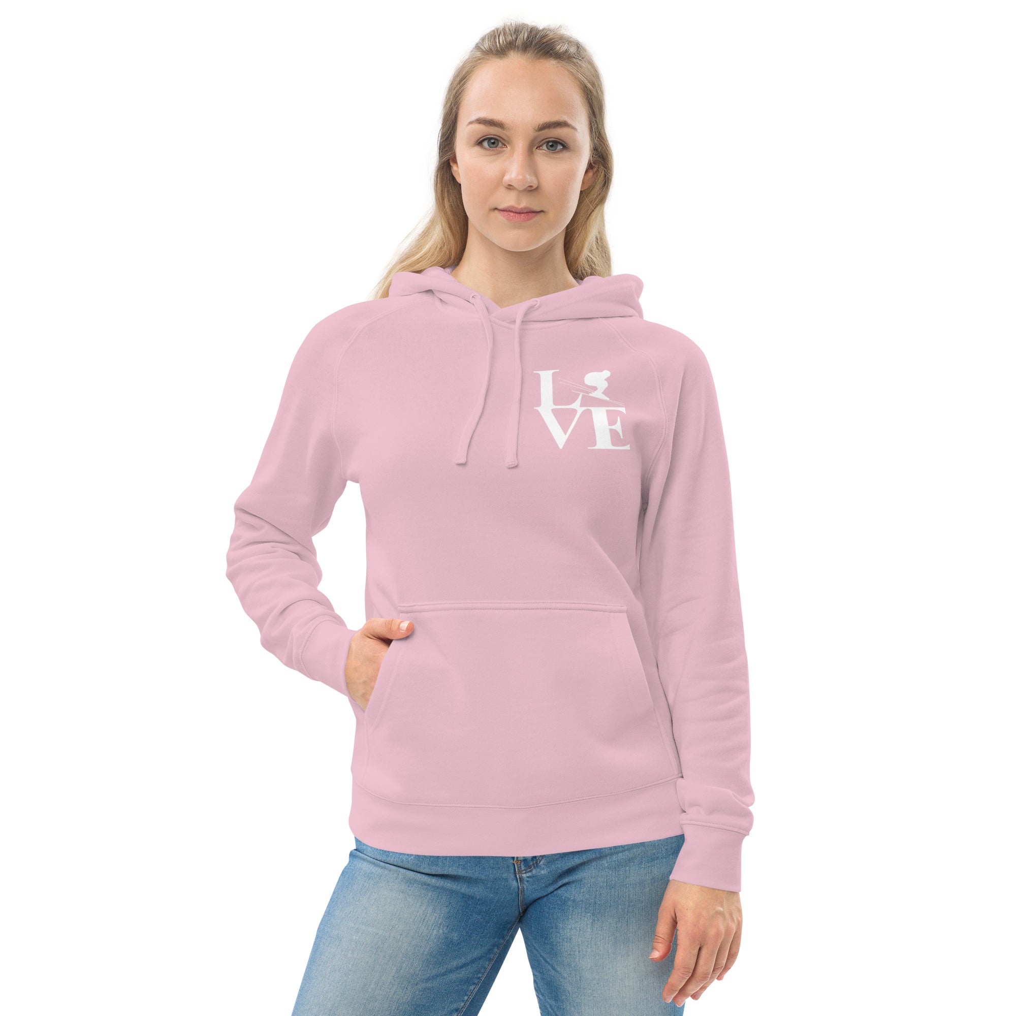 Love Ski Ladies Poly Hoodie