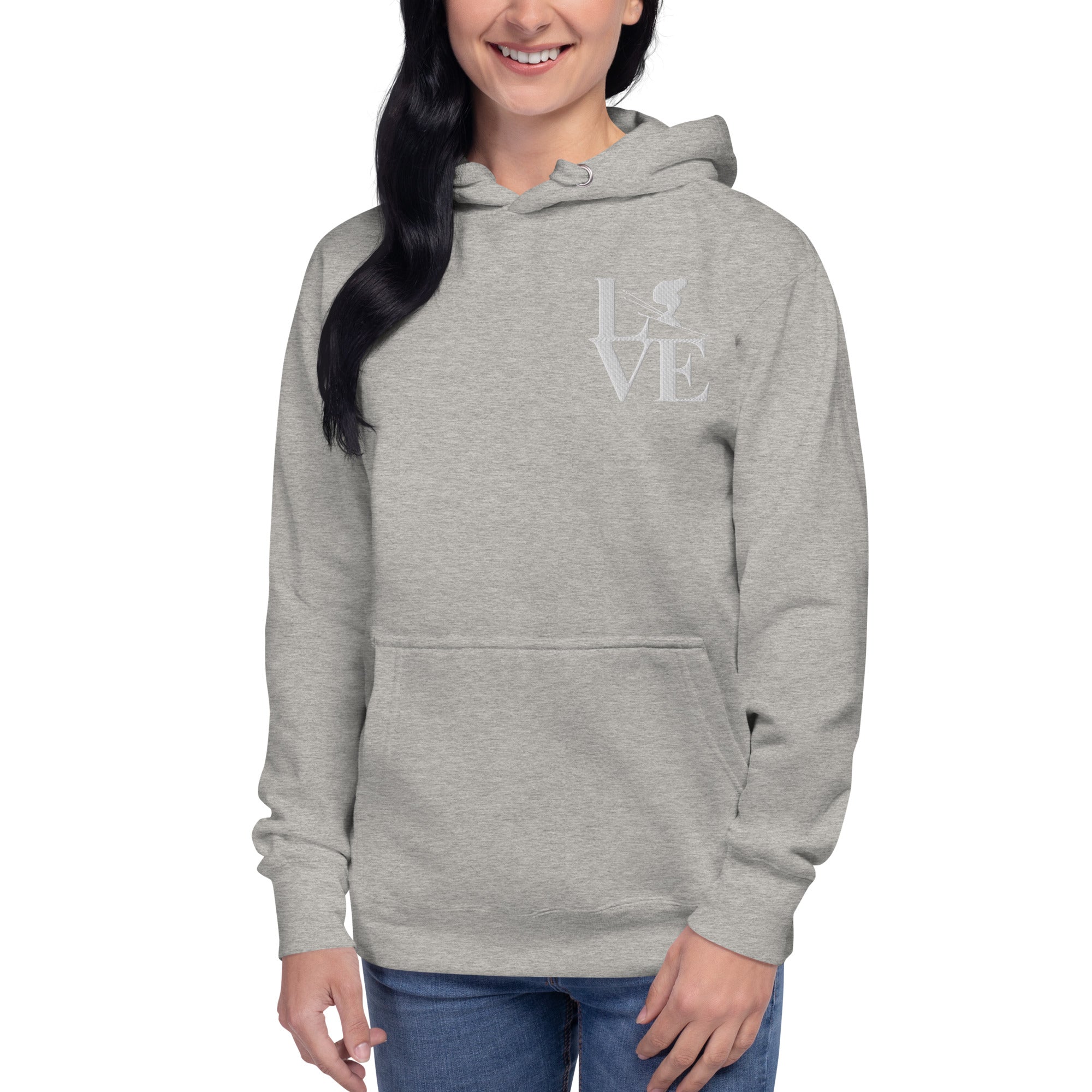 Love Ski Ladies Poly Hoodie
