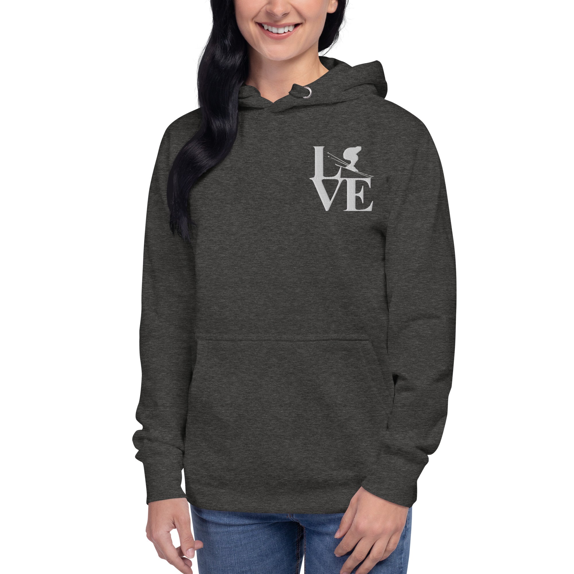 Love Ski Ladies Poly Hoodie