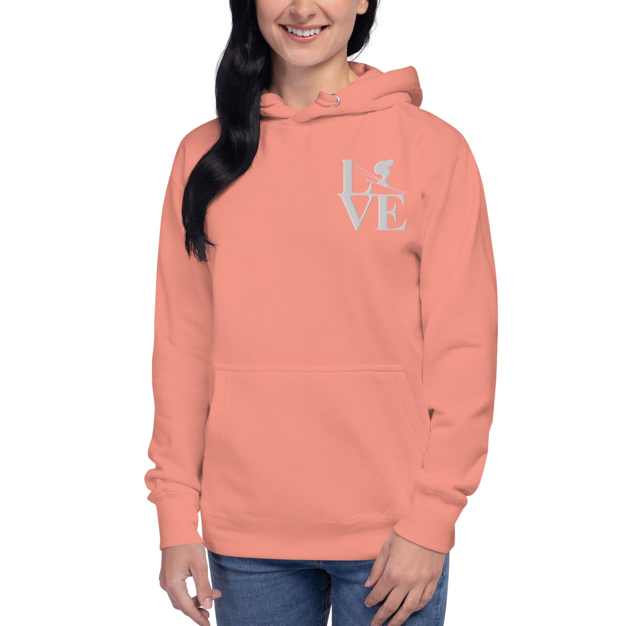 Love Ski Ladies Poly Hoodie