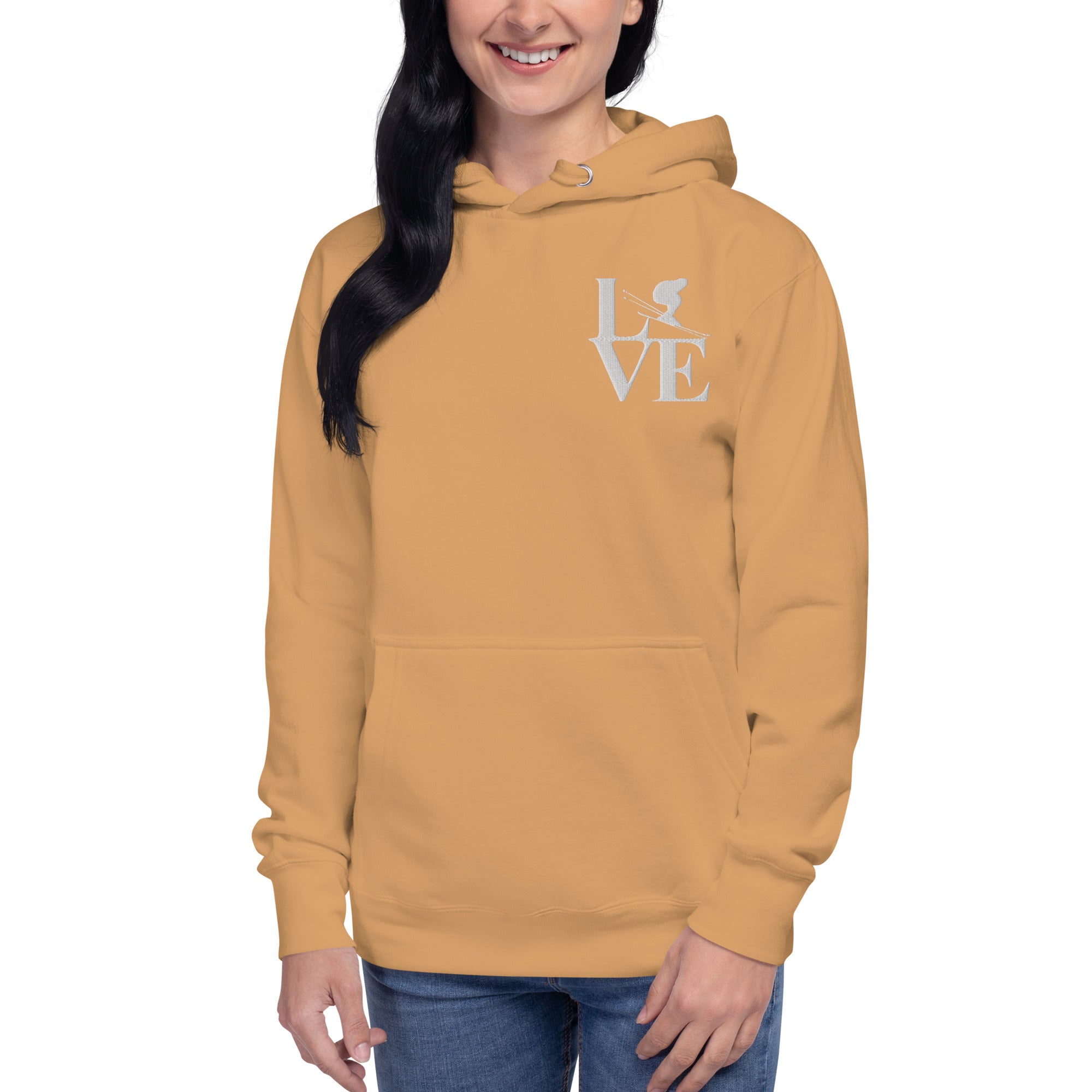 Love Ski Ladies Poly Hoodie