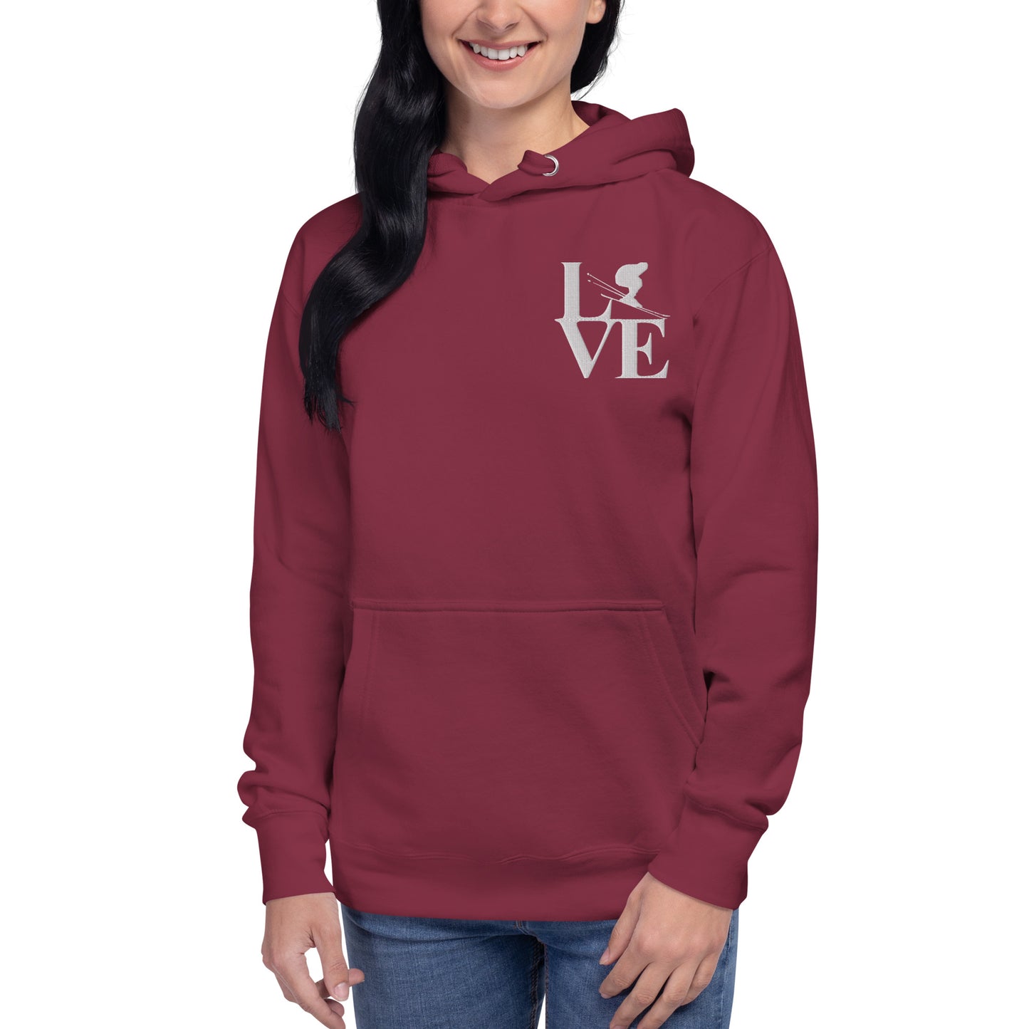 Love Ski Ladies Poly Hoodie - Powderaddicts