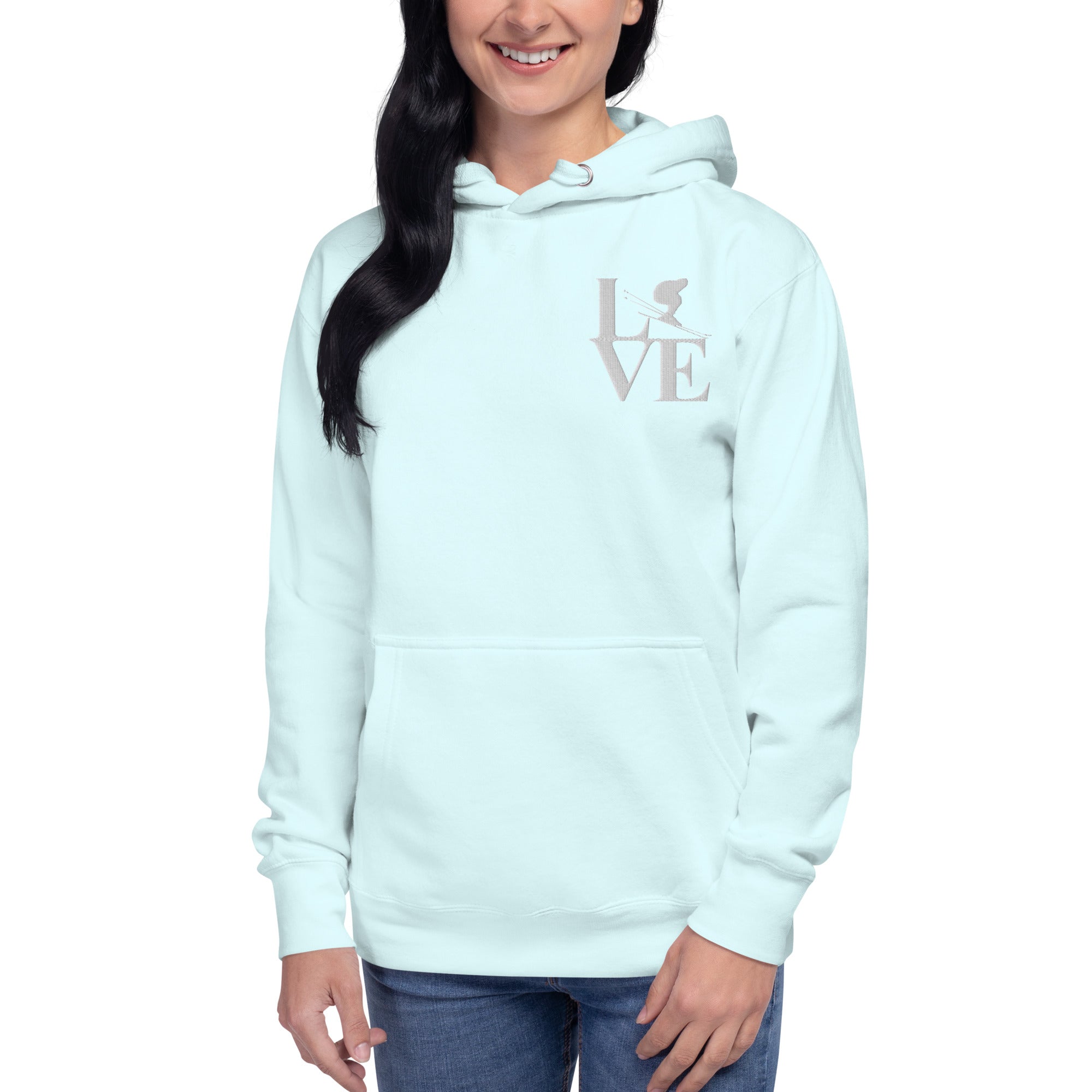 Love Ski Ladies Poly Hoodie