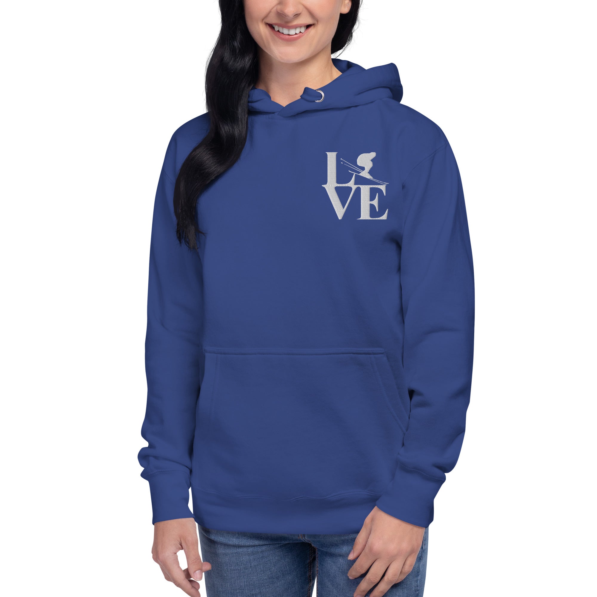 Love Ski Ladies Poly Hoodie