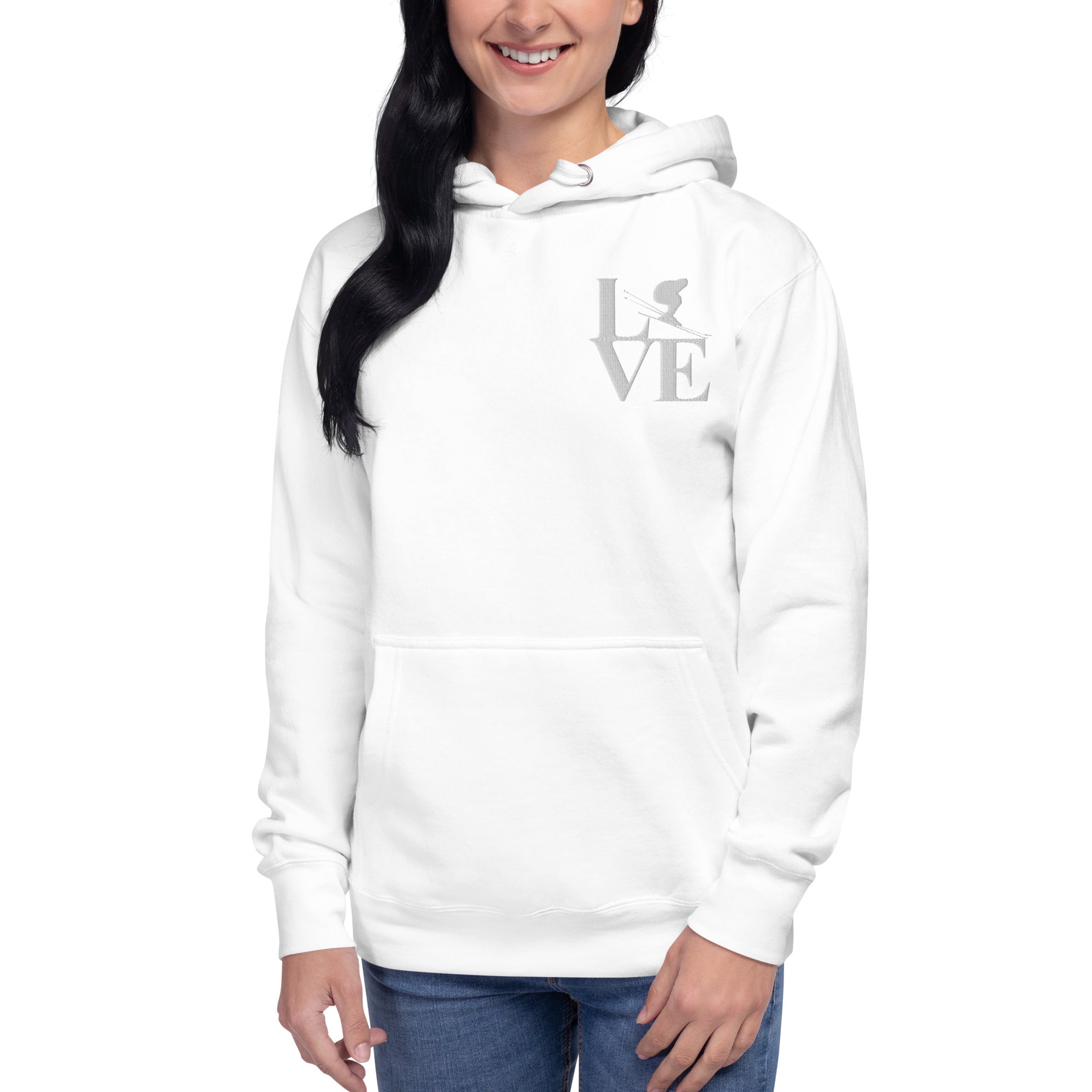 Love Ski Ladies Poly Hoodie