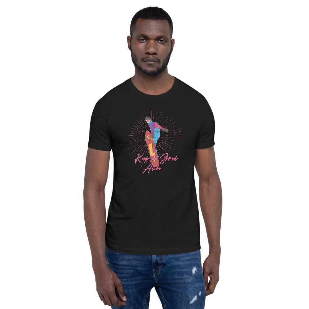 Keep The Shred Alive, Snowboarding Short-Sleeve Unisex T-Shirt - Powderaddicts