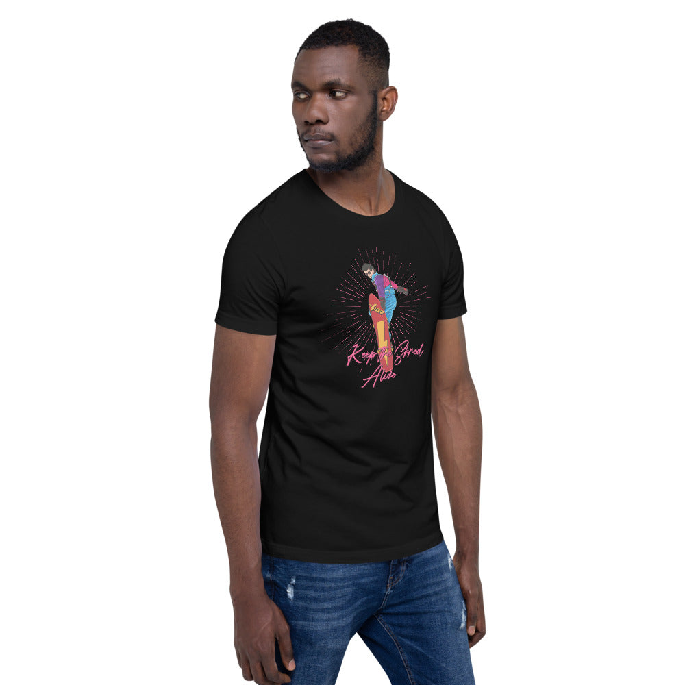 Keep The Shred Alive, Snowboarding Short-Sleeve Unisex T-Shirt - Powderaddicts