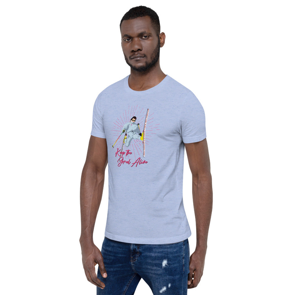 Keep The Shred Alive, Skiing Short-Sleeve Unisex T-Shirt - Powderaddicts