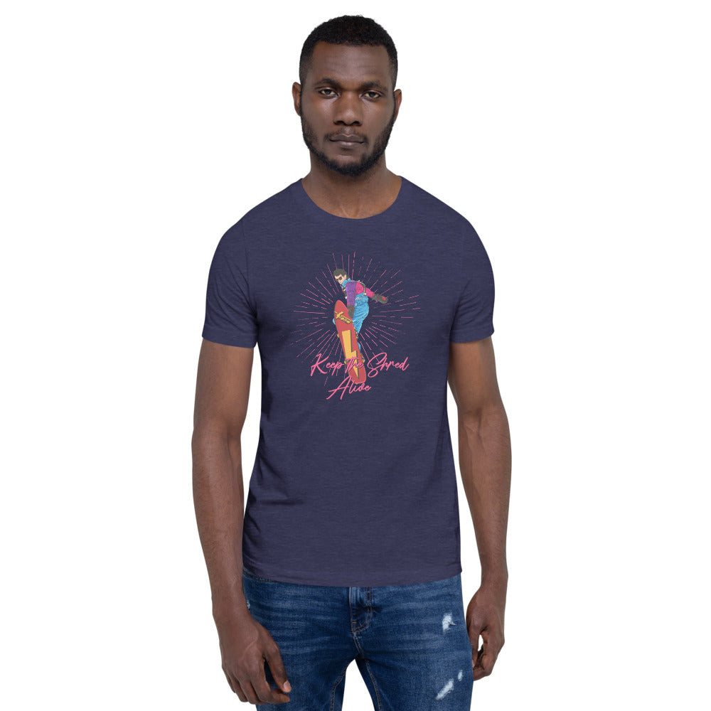 Keep The Shred Alive, Snowboarding Short-Sleeve Unisex T-Shirt - Powderaddicts