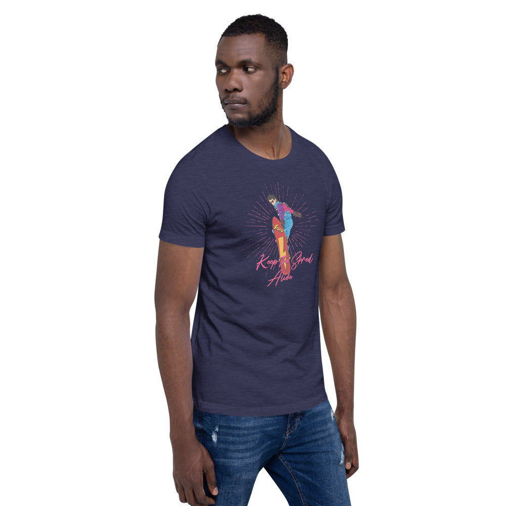 Keep The Shred Alive, Snowboarding Short-Sleeve Unisex T-Shirt - Powderaddicts