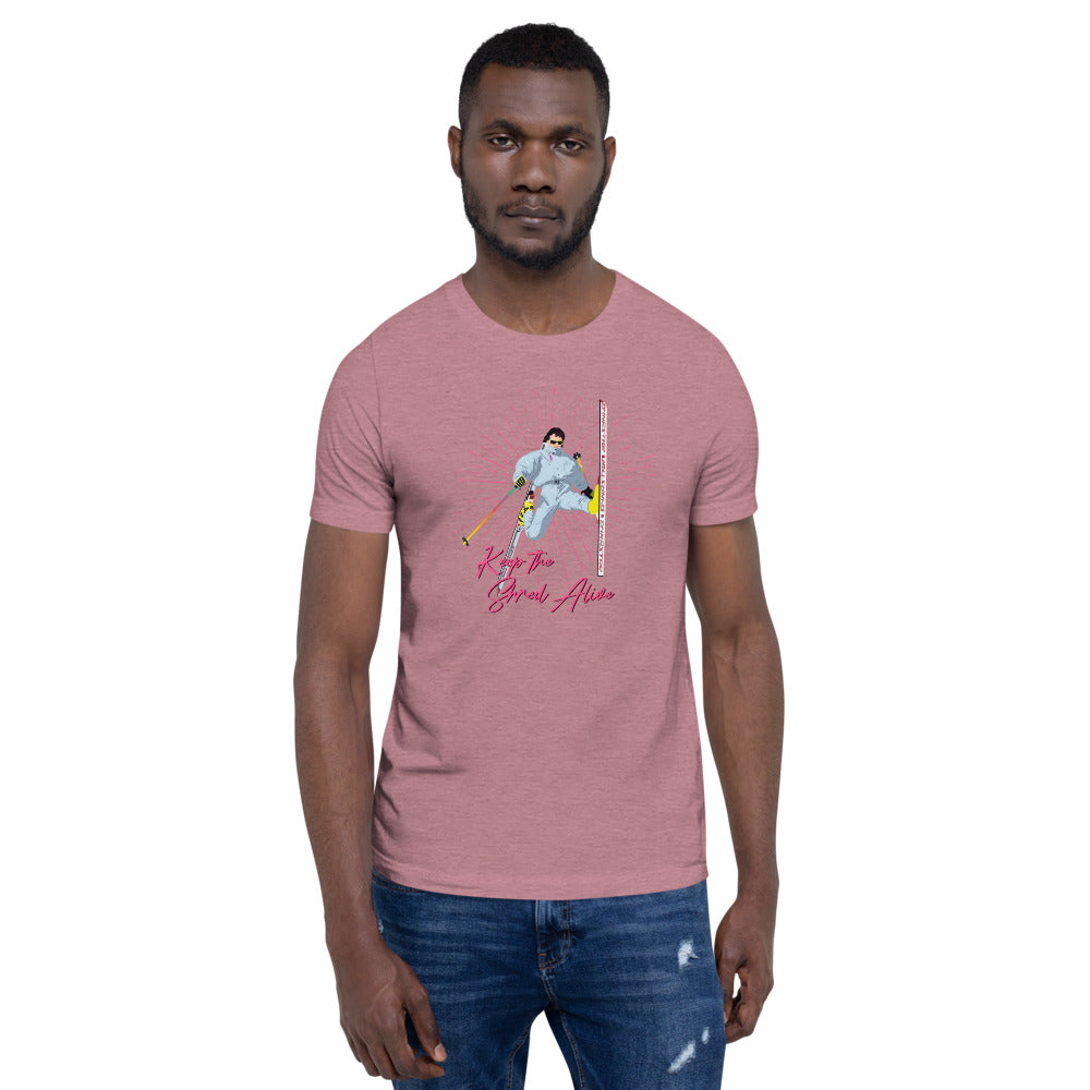 Keep The Shred Alive, Skiing Short-Sleeve Unisex T-Shirt - Powderaddicts