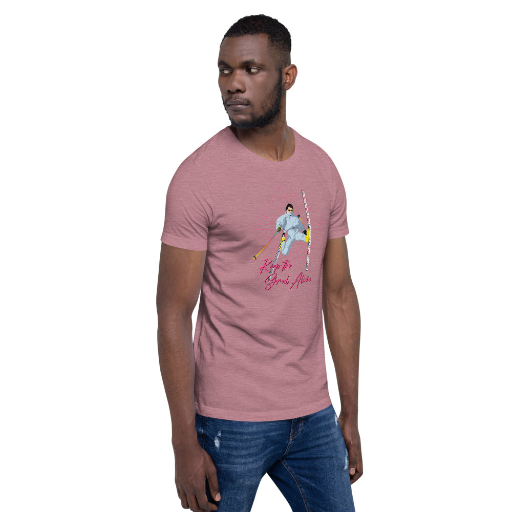 Keep The Shred Alive, Skiing Short-Sleeve Unisex T-Shirt - Powderaddicts