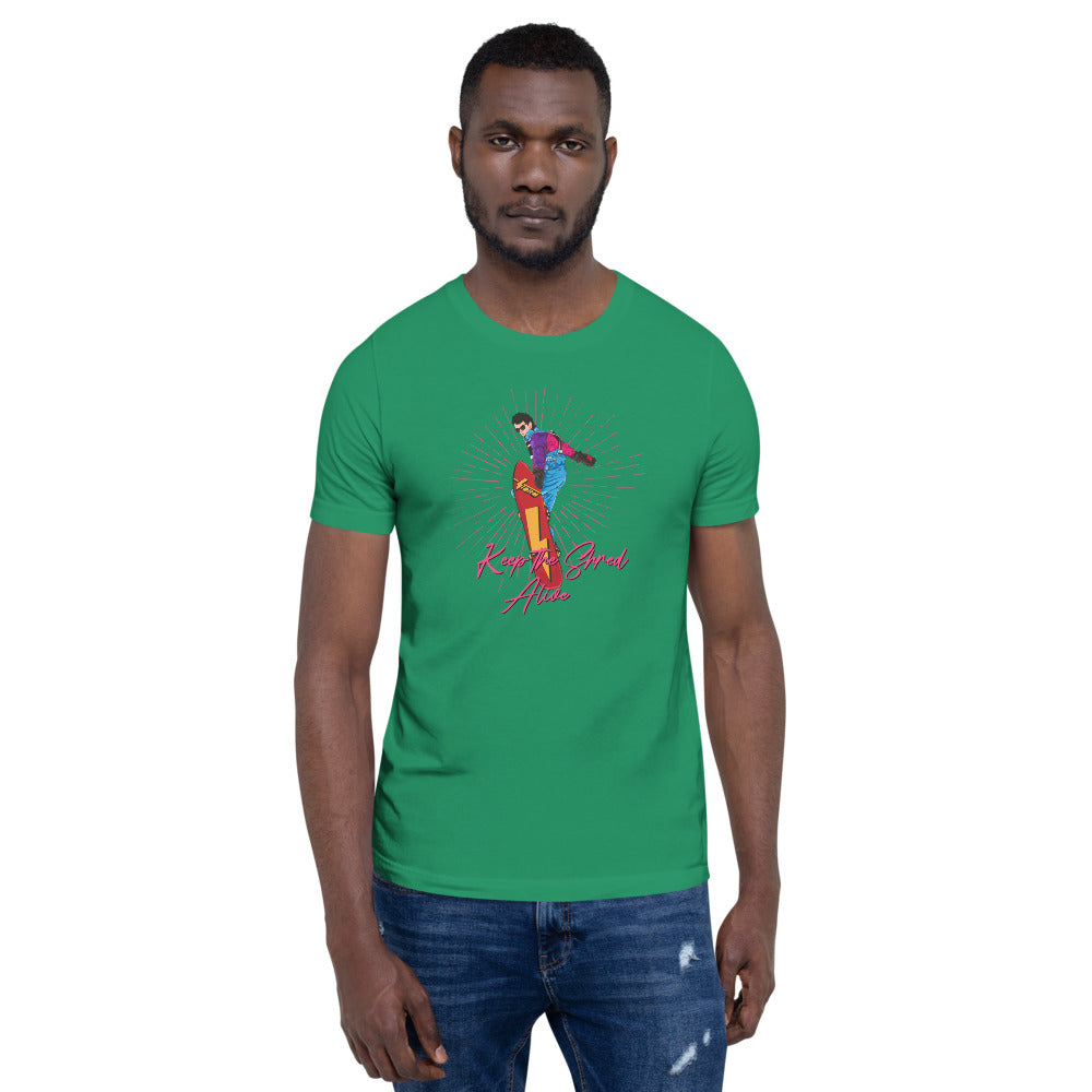 Keep The Shred Alive, Snowboarding Short-Sleeve Unisex T-Shirt - Powderaddicts