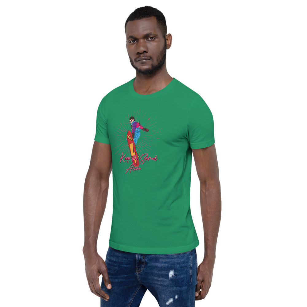 Keep The Shred Alive, Snowboarding Short-Sleeve Unisex T-Shirt - Powderaddicts