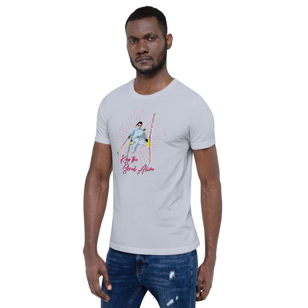 Keep The Shred Alive, Skiing Short-Sleeve Unisex T-Shirt - Powderaddicts