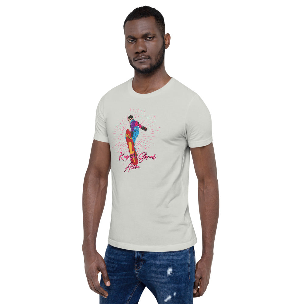 Keep The Shred Alive, Snowboarding Short-Sleeve Unisex T-Shirt - Powderaddicts